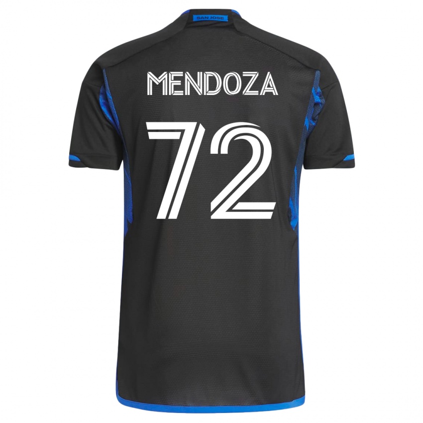 Kinder Edwyn Mendoza #72 Blau Schwarz Heimtrikot Trikot 2023/24 T-Shirt Belgien