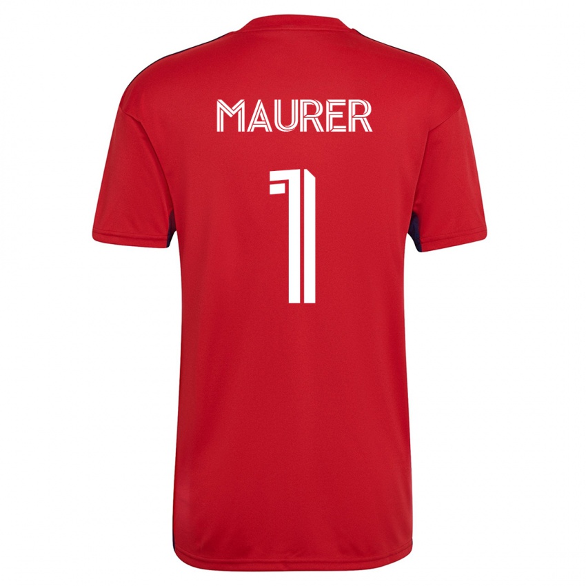 Kinder Jimmy Maurer #1 Rot Heimtrikot Trikot 2023/24 T-Shirt Belgien