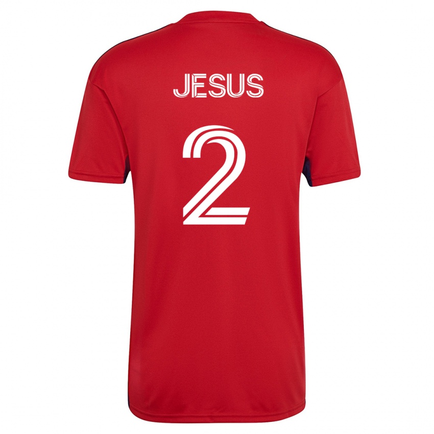 Kinder Geovane Jesus #2 Rot Heimtrikot Trikot 2023/24 T-Shirt Belgien