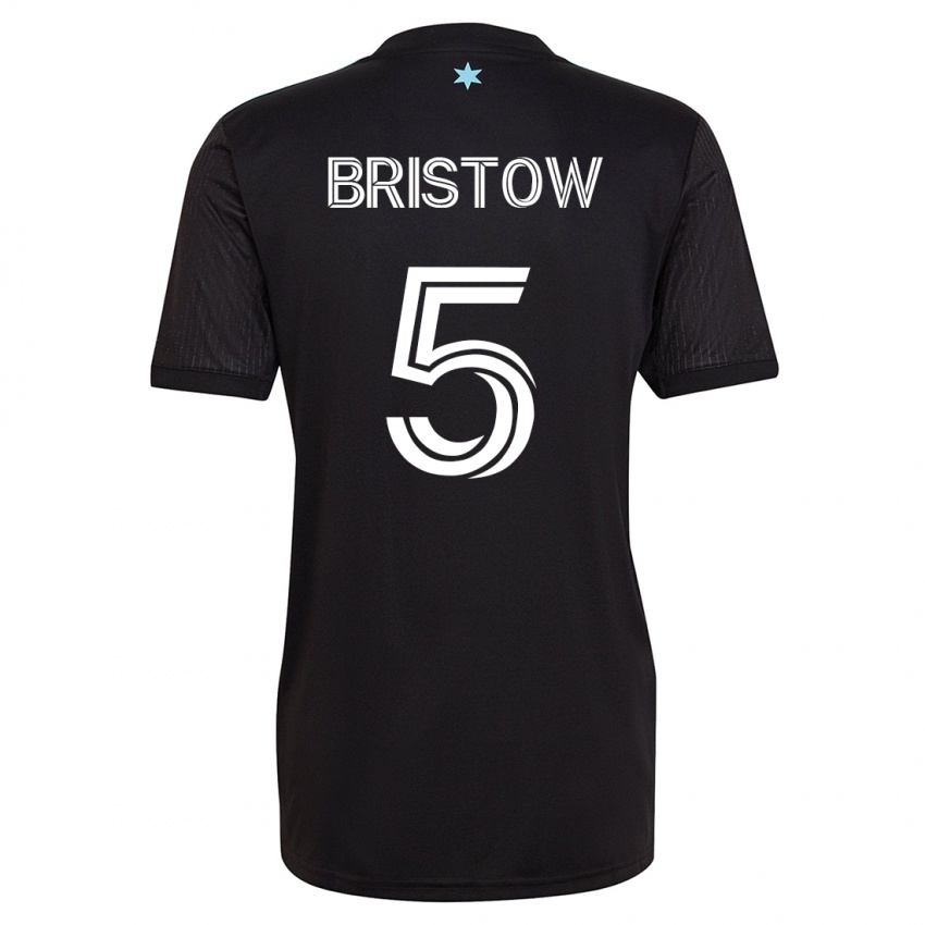 Kinderen Ethan Bristow #5 Zwart Thuisshirt Thuistenue 2023/24 T-Shirt België