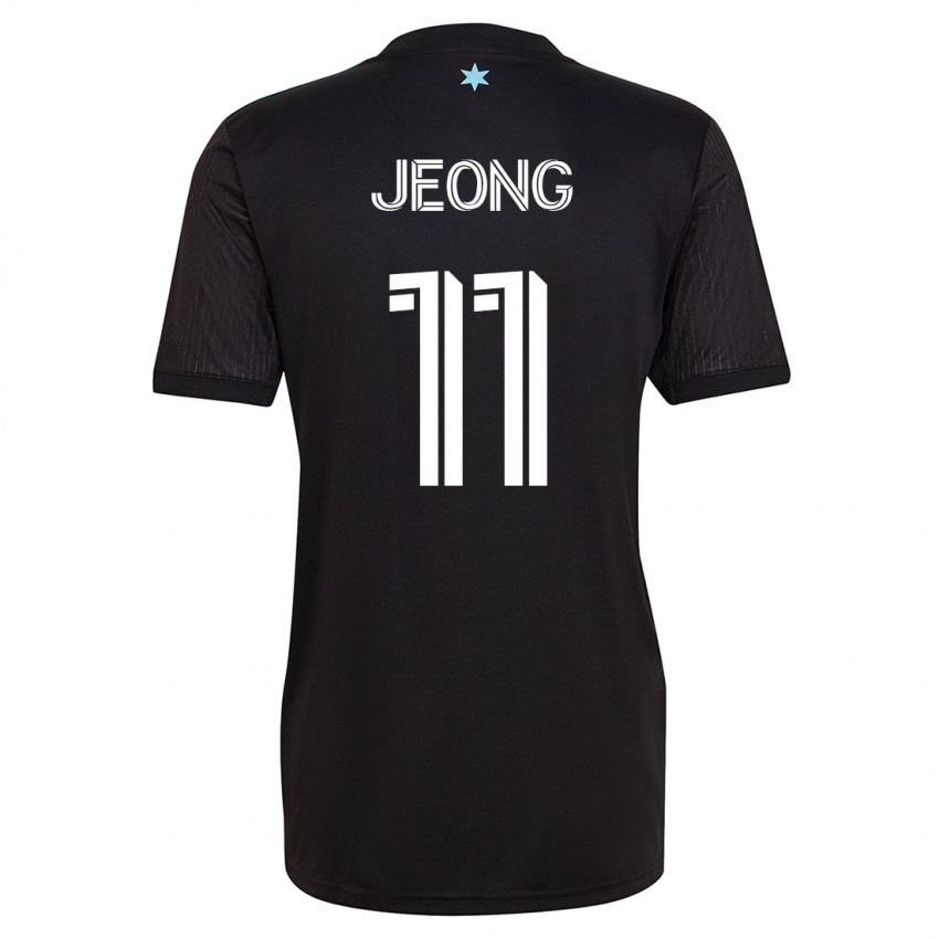 Kinderen Sang-Bin Jeong #11 Zwart Thuisshirt Thuistenue 2023/24 T-Shirt België