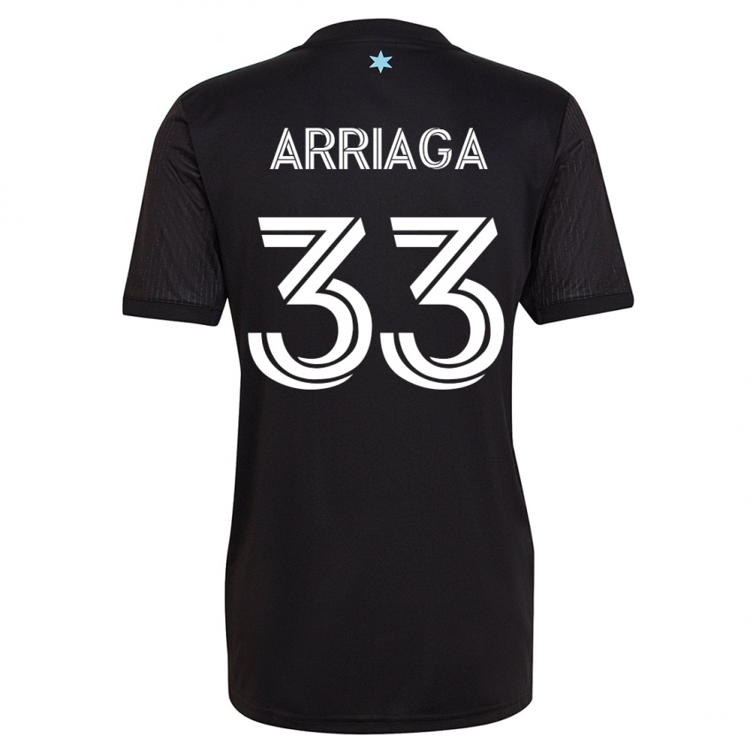 Kinderen Kervin Arriaga #33 Zwart Thuisshirt Thuistenue 2023/24 T-Shirt België