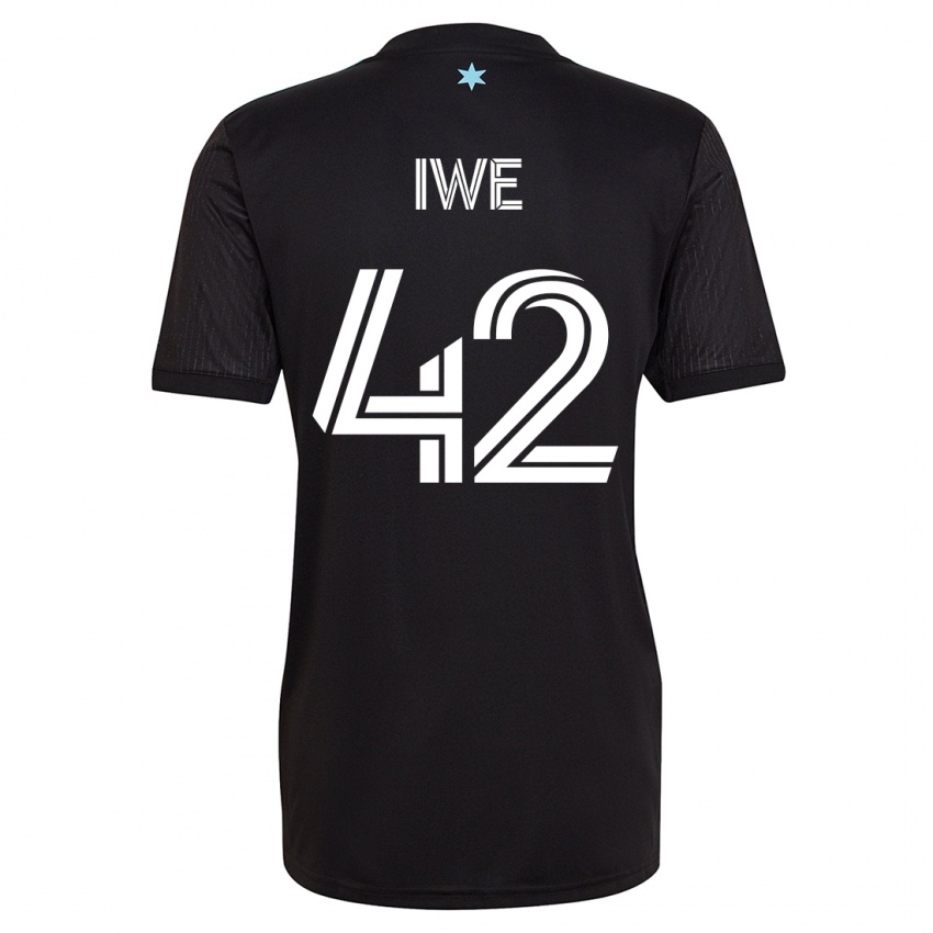 Kinderen Emmanuel Iwe #42 Zwart Thuisshirt Thuistenue 2023/24 T-Shirt België
