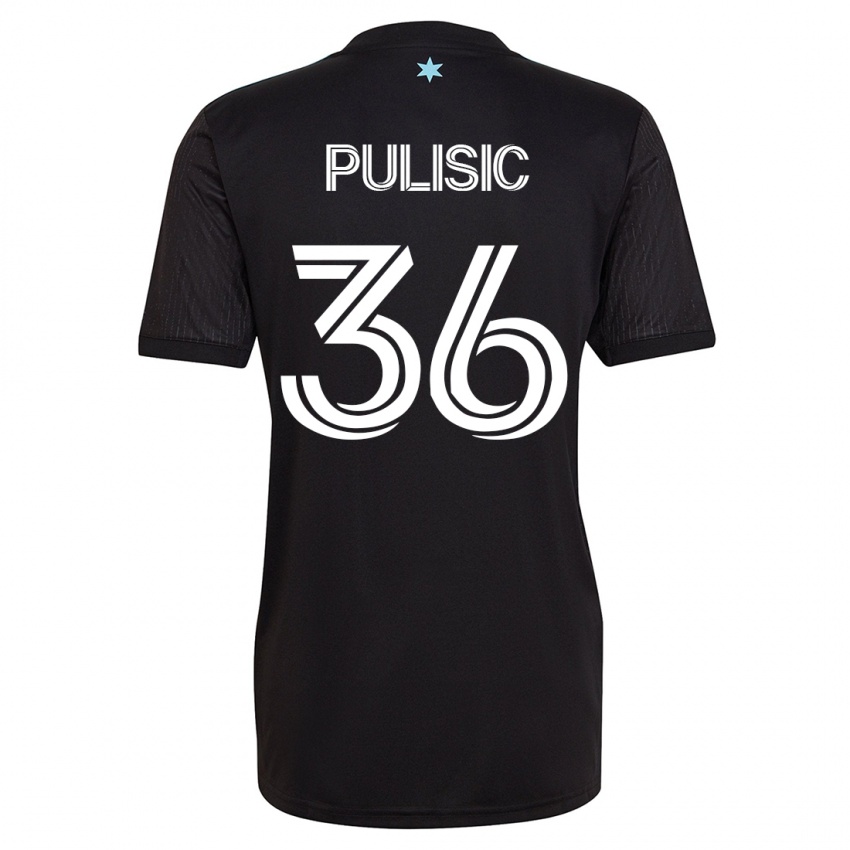 Kinderen Will Pulisic #36 Zwart Thuisshirt Thuistenue 2023/24 T-Shirt België