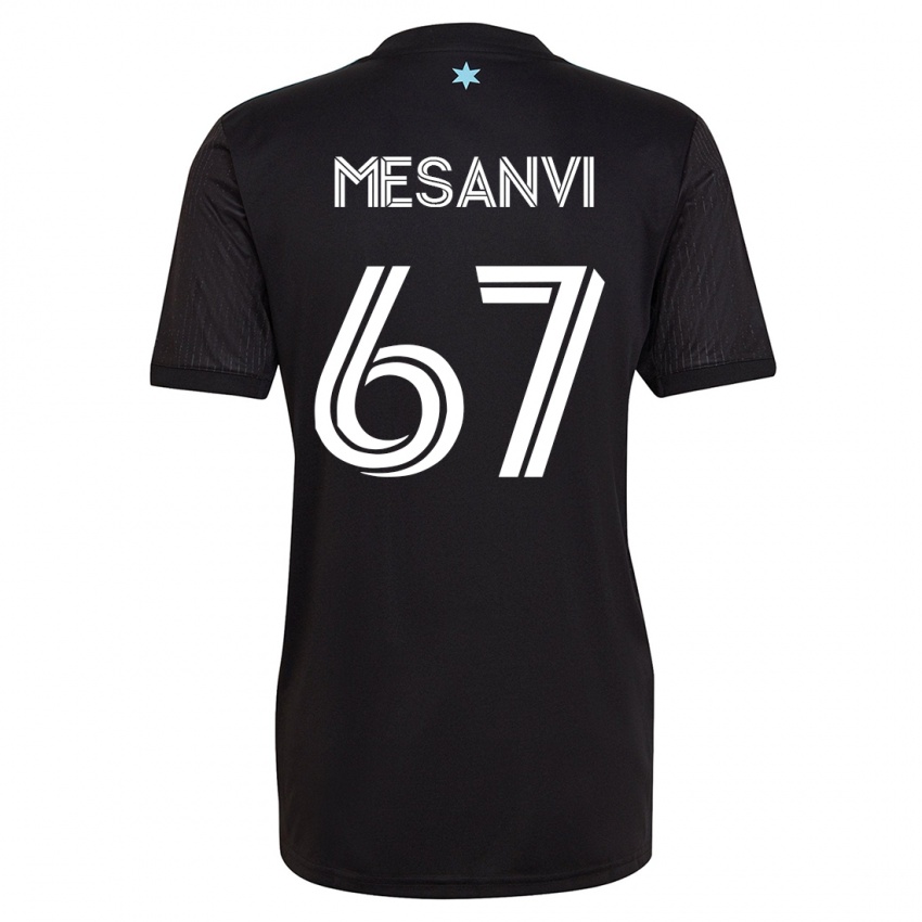 Kinderen Loïc Mesanvi #67 Zwart Thuisshirt Thuistenue 2023/24 T-Shirt België