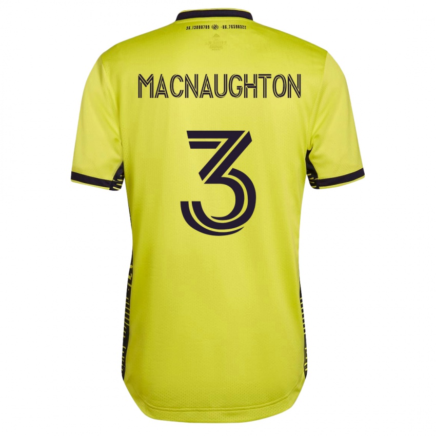 Kinderen Lukas Macnaughton #3 Geel Thuisshirt Thuistenue 2023/24 T-Shirt België
