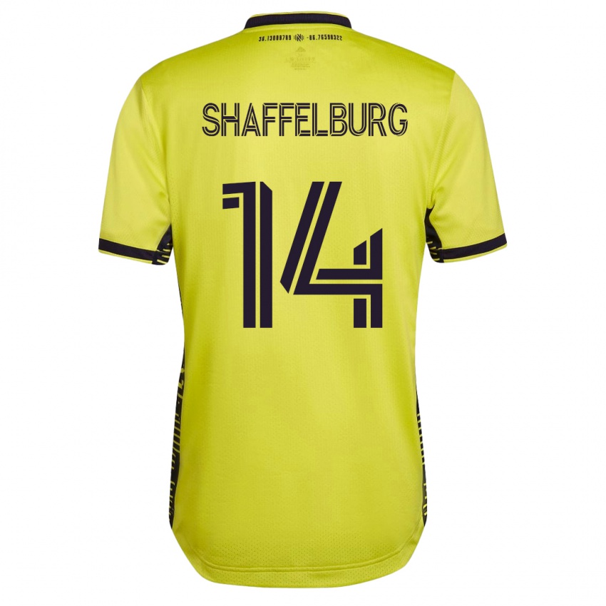 Kinderen Jacob Shaffelburg #14 Geel Thuisshirt Thuistenue 2023/24 T-Shirt België