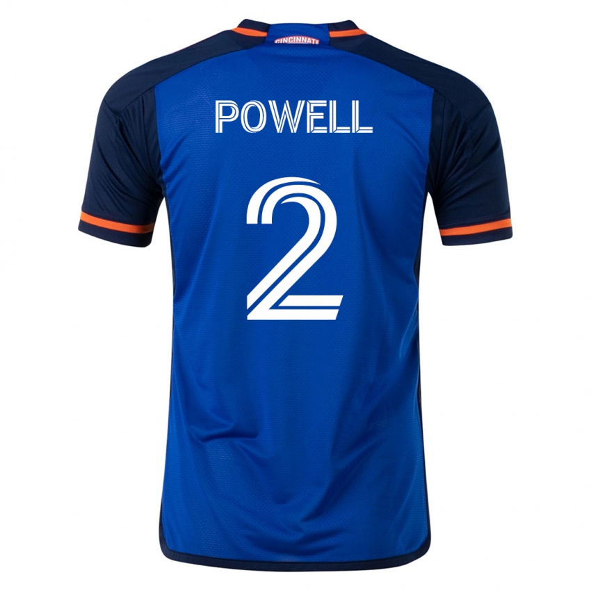Enfant Maillot Alvas Powell #2 Bleu Tenues Domicile 2023/24 T-Shirt Belgique