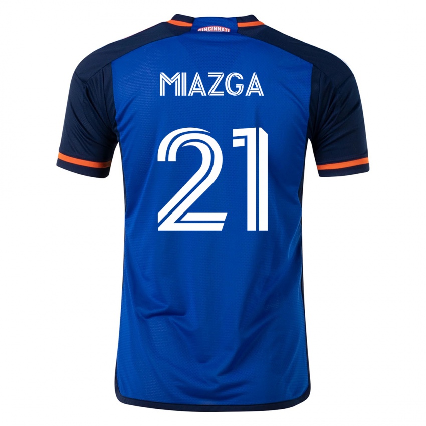 Enfant Maillot Matt Miazga #21 Bleu Tenues Domicile 2023/24 T-Shirt Belgique