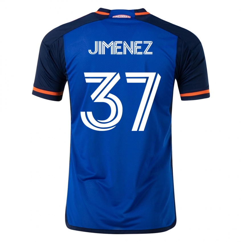 Kinder Stiven Jimenez #37 Blau Heimtrikot Trikot 2023/24 T-Shirt Belgien