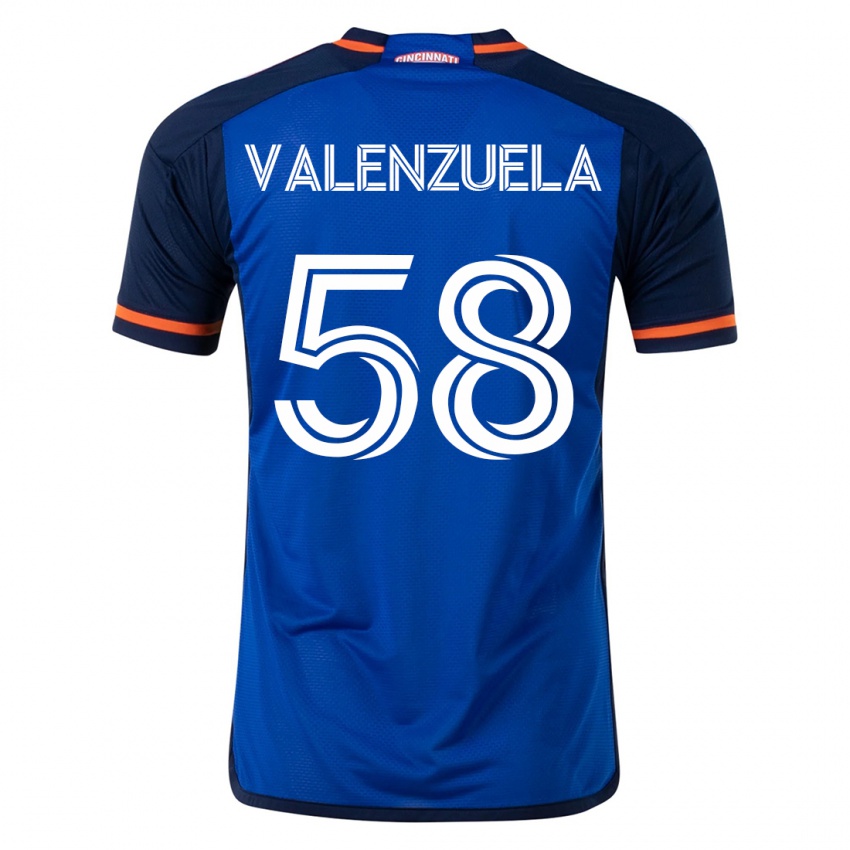 Kinder Gerardo Valenzuela #58 Blau Heimtrikot Trikot 2023/24 T-Shirt Belgien