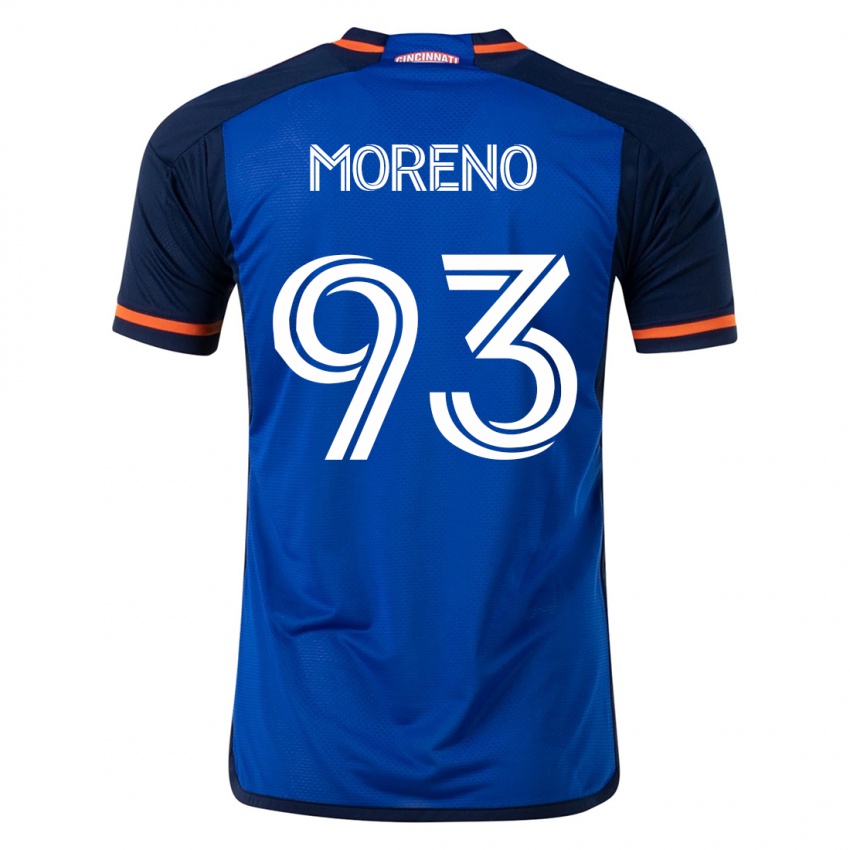 Kinder Júnior Moreno #93 Blau Heimtrikot Trikot 2023/24 T-Shirt Belgien