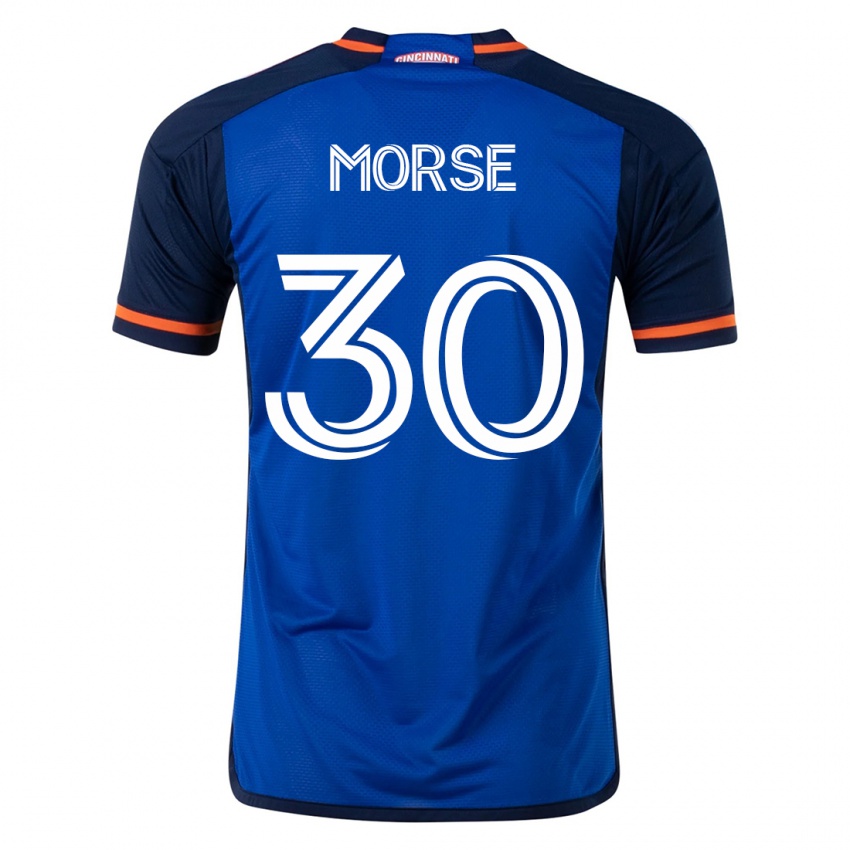 Kinderen Hunter Morse #30 Blauw Thuisshirt Thuistenue 2023/24 T-Shirt België