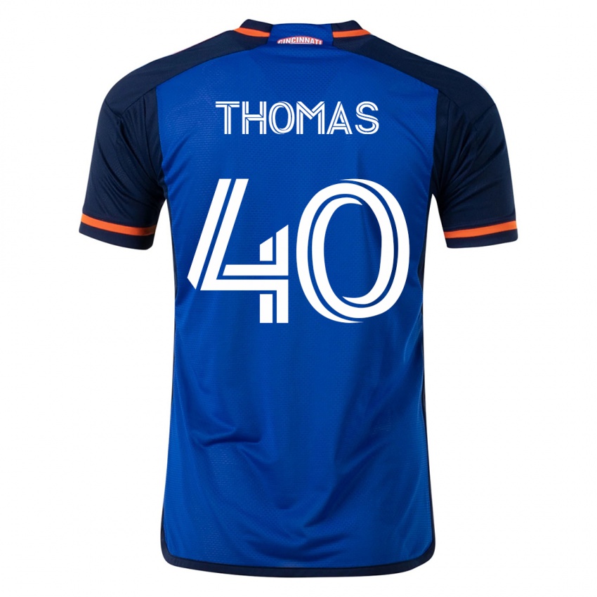Kinder Kai Thomas #40 Blau Heimtrikot Trikot 2023/24 T-Shirt Belgien