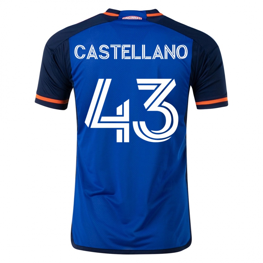 Kinder Jesús Castellano #43 Blau Heimtrikot Trikot 2023/24 T-Shirt Belgien