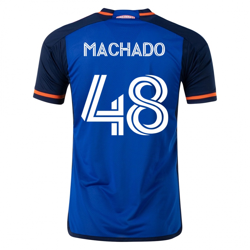 Kinder Juan Machado #48 Blau Heimtrikot Trikot 2023/24 T-Shirt Belgien