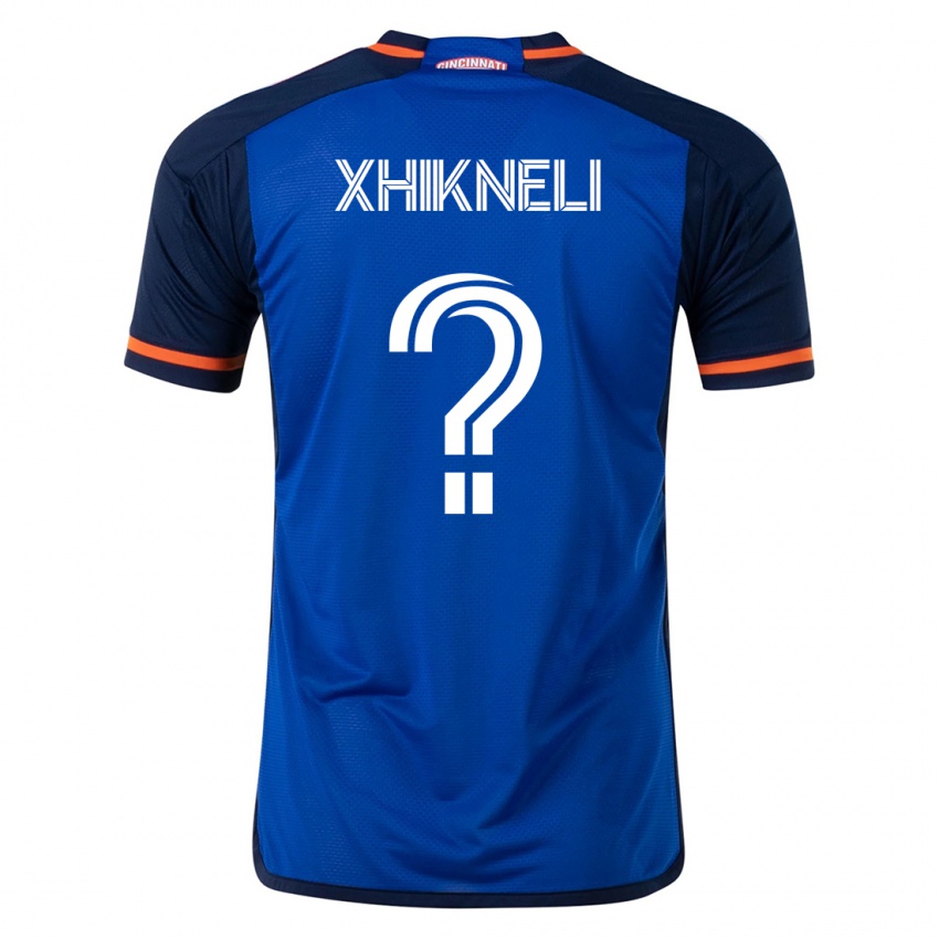 Kinderen Diego Xhikneli #0 Blauw Thuisshirt Thuistenue 2023/24 T-Shirt België