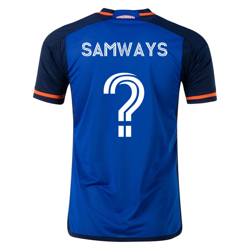 Kinderen Nicholas Samways #0 Blauw Thuisshirt Thuistenue 2023/24 T-Shirt België