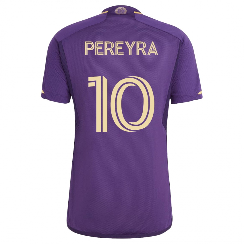 Kinder Mauricio Pereyra #10 Violett Heimtrikot Trikot 2023/24 T-Shirt Belgien