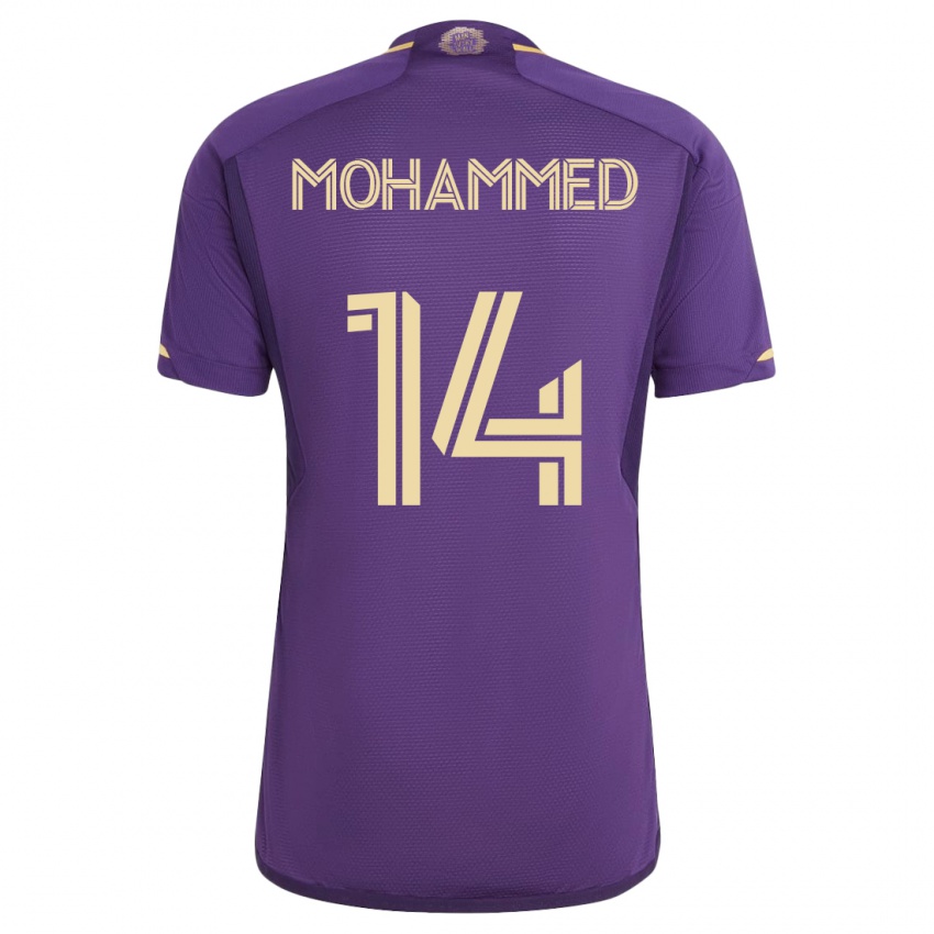 Kinder Shak Mohammed #14 Violett Heimtrikot Trikot 2023/24 T-Shirt Belgien