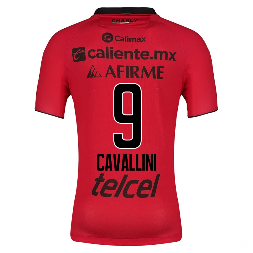 Enfant Maillot Lucas Cavallini #9 Rouge Tenues Domicile 2023/24 T-Shirt Belgique