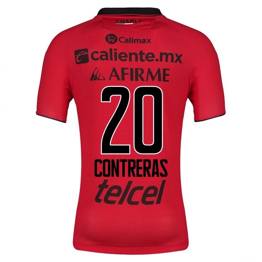Enfant Maillot Francisco Contreras #20 Rouge Tenues Domicile 2023/24 T-Shirt Belgique