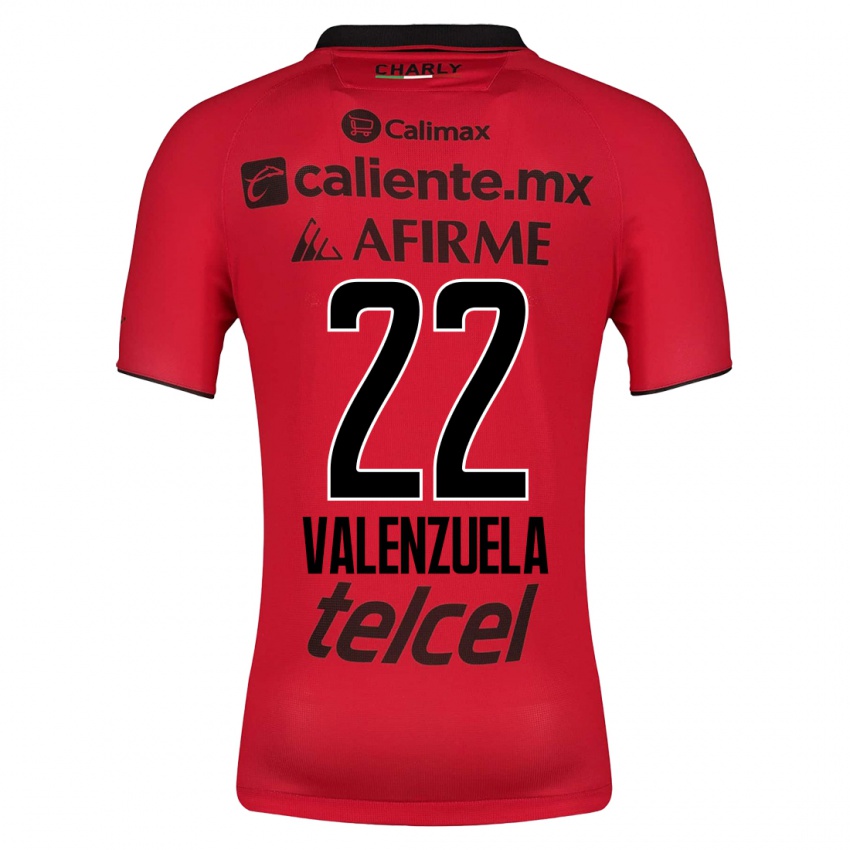 Enfant Maillot Carlos Valenzuela #22 Rouge Tenues Domicile 2023/24 T-Shirt Belgique