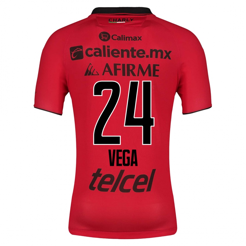 Kinder Jesús Vega #24 Rot Heimtrikot Trikot 2023/24 T-Shirt Belgien