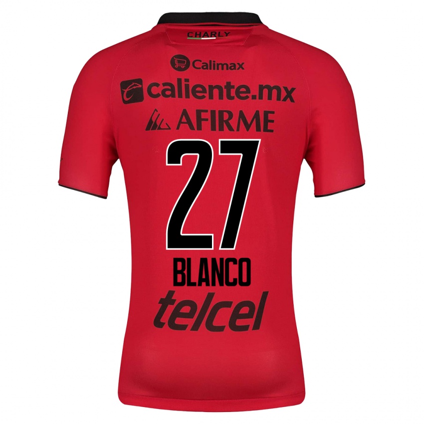 Enfant Maillot Domingo Blanco #27 Rouge Tenues Domicile 2023/24 T-Shirt Belgique