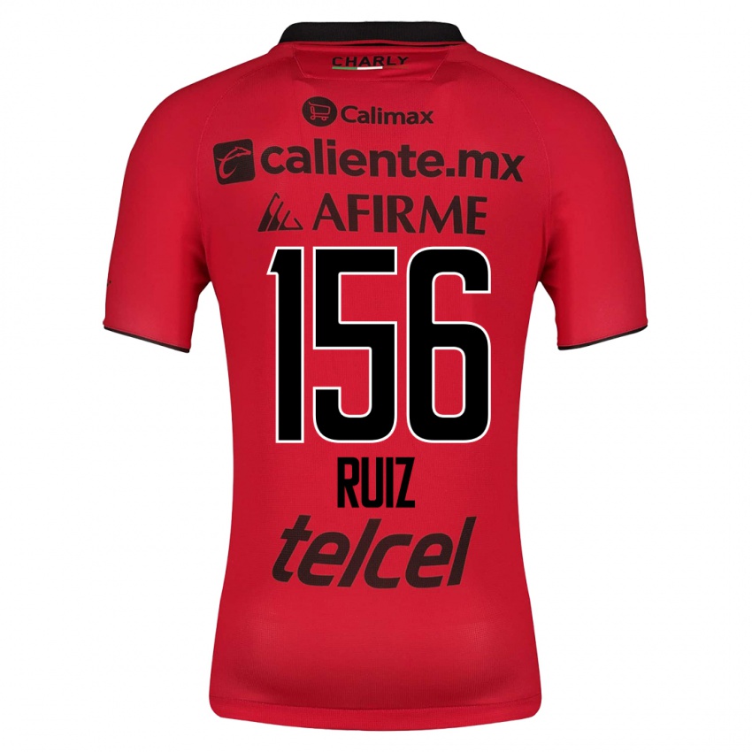 Enfant Maillot Emilio Ruiz #156 Rouge Tenues Domicile 2023/24 T-Shirt Belgique