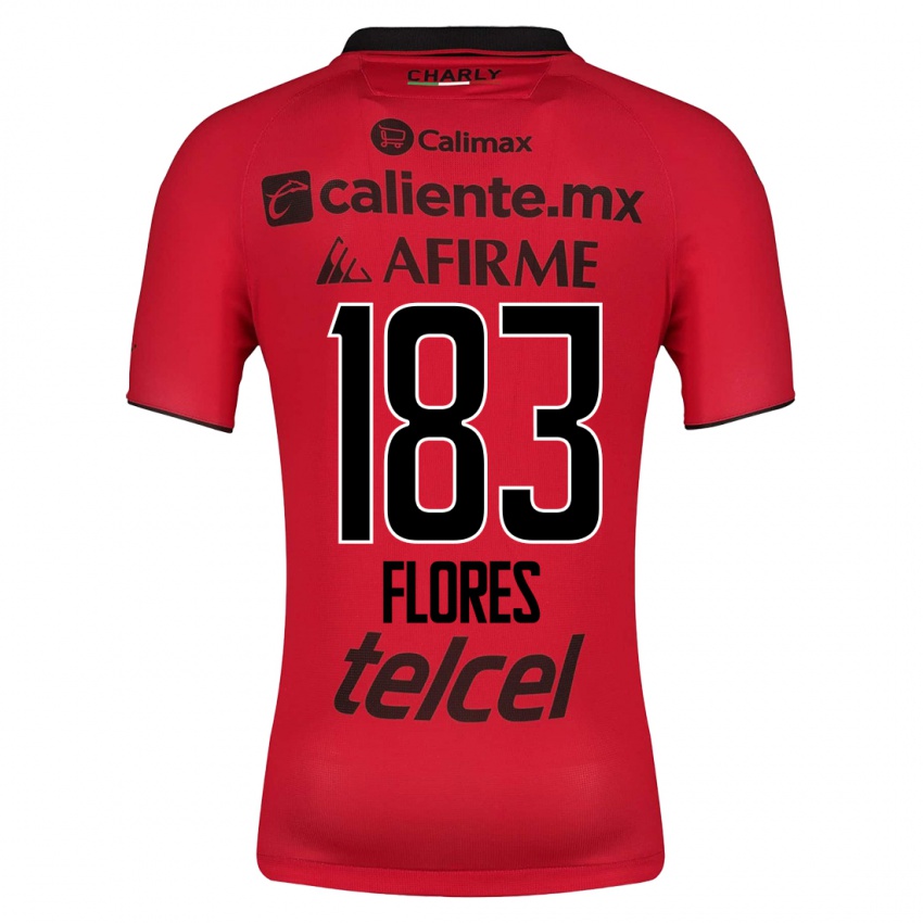 Enfant Maillot Abraham Flores #183 Rouge Tenues Domicile 2023/24 T-Shirt Belgique