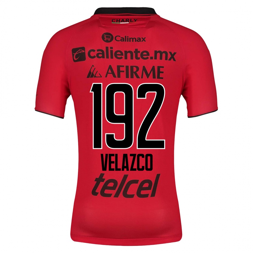 Enfant Maillot Emiliano Velazco #192 Rouge Tenues Domicile 2023/24 T-Shirt Belgique