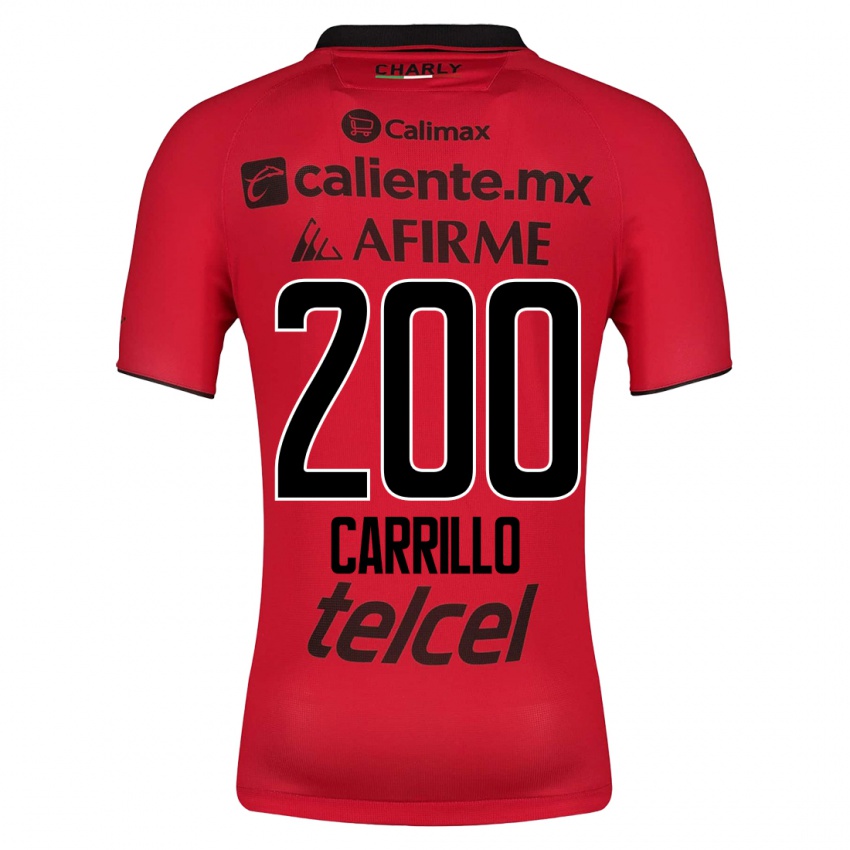 Enfant Maillot Manuel Carrillo #200 Rouge Tenues Domicile 2023/24 T-Shirt Belgique