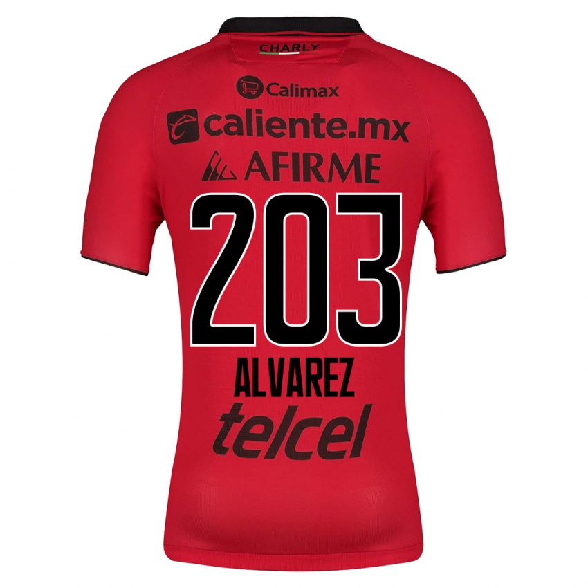Enfant Maillot Jaime Álvarez #203 Rouge Tenues Domicile 2023/24 T-Shirt Belgique
