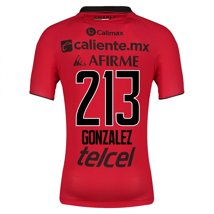 Enfant Maillot Óscar González #213 Rouge Tenues Domicile 2023/24 T-Shirt Belgique