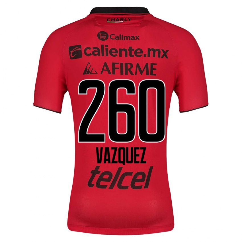 Enfant Maillot Octavio Vázquez #260 Rouge Tenues Domicile 2023/24 T-Shirt Belgique