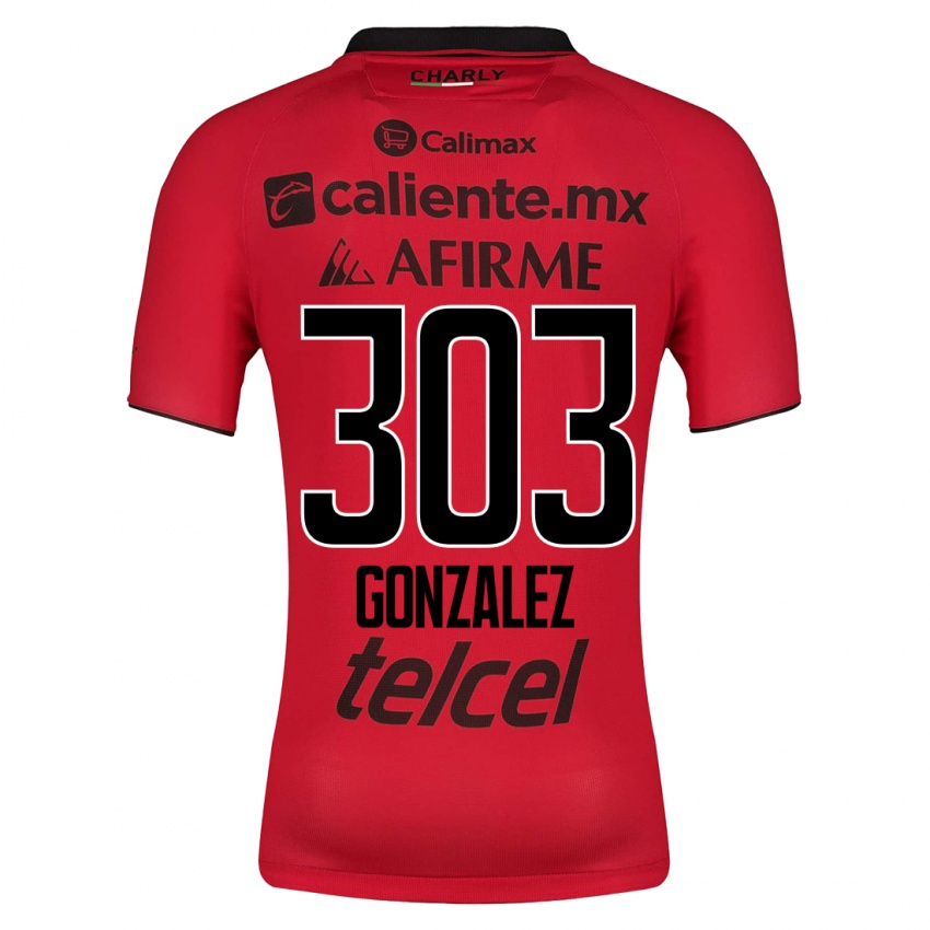 Enfant Maillot Osmar González #303 Rouge Tenues Domicile 2023/24 T-Shirt Belgique