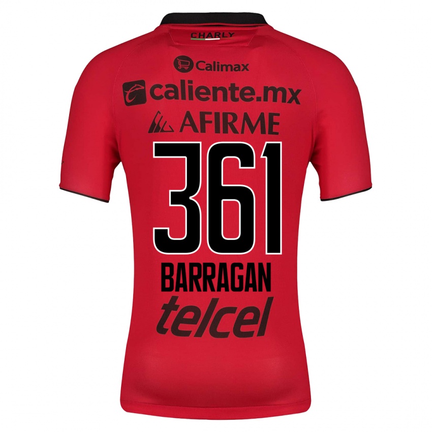 Enfant Maillot Jesús Barragán #361 Rouge Tenues Domicile 2023/24 T-Shirt Belgique