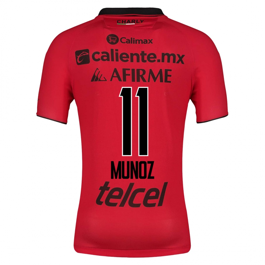 Enfant Maillot Sanjuana Muñoz #11 Rouge Tenues Domicile 2023/24 T-Shirt Belgique