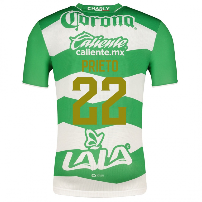 Kinder Ronaldo Prieto #22 Grün Heimtrikot Trikot 2023/24 T-Shirt Belgien
