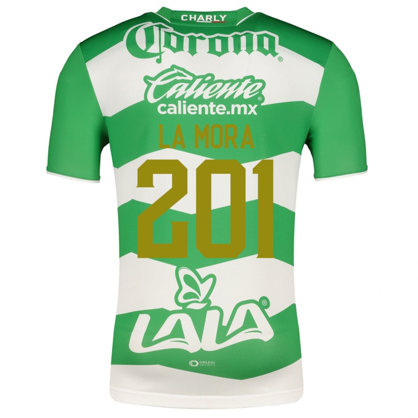 Kinder Luis De La Mora #201 Grün Heimtrikot Trikot 2023/24 T-Shirt Belgien
