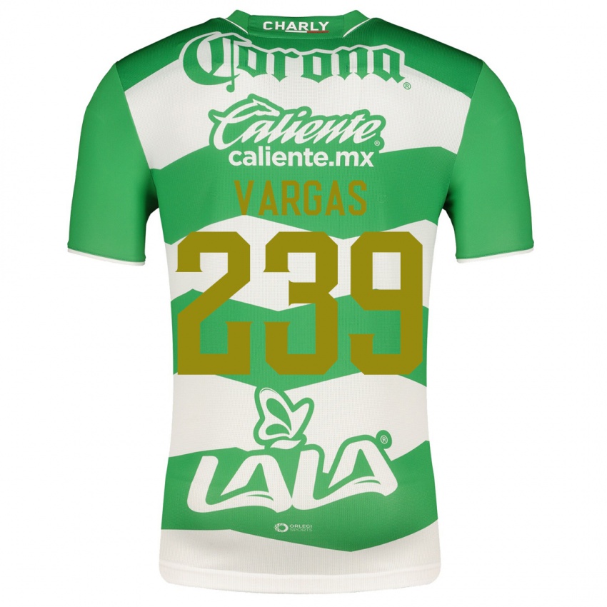 Enfant Maillot Diego Vargas #239 Vert Tenues Domicile 2023/24 T-Shirt Belgique
