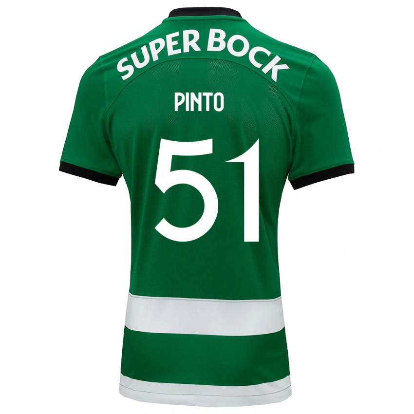 Kinder Diogo Pinto #51 Grün Heimtrikot Trikot 2023/24 T-Shirt Belgien