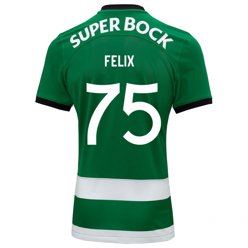 Enfant Maillot Vando Félix #75 Vert Tenues Domicile 2023/24 T-Shirt Belgique