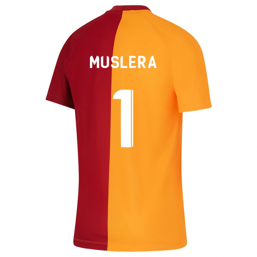 Kinder Fernando Muslera #1 Orangefarben Heimtrikot Trikot 2023/24 T-Shirt Belgien