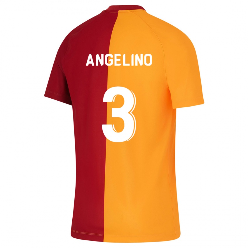 Kinderen Angelino #3 Oranje Thuisshirt Thuistenue 2023/24 T-Shirt België