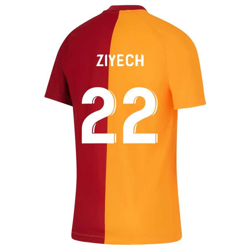 Kinder Hakim Ziyech #22 Orangefarben Heimtrikot Trikot 2023/24 T-Shirt Belgien