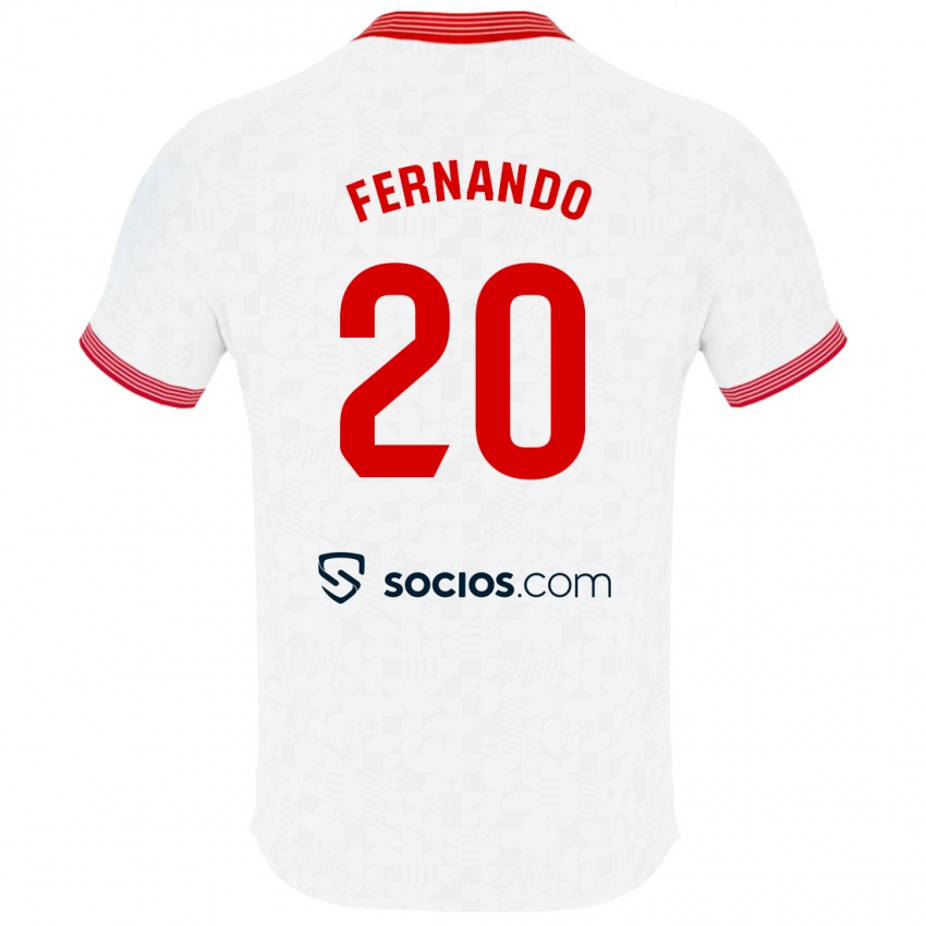 Kinder Fernando #20 Weiß Heimtrikot Trikot 2023/24 T-Shirt Belgien