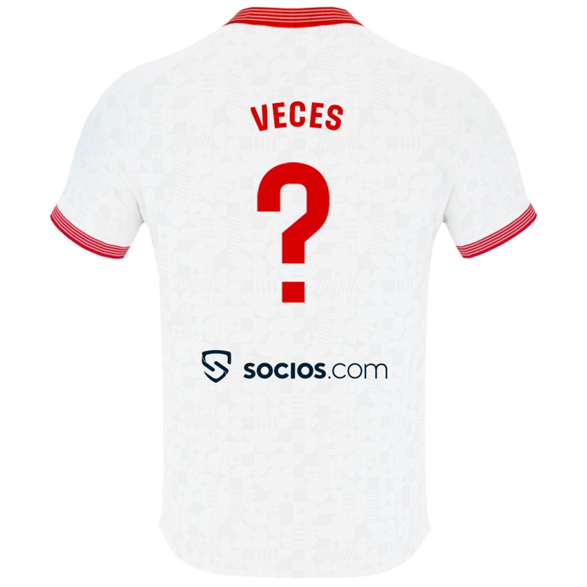 Kinder Sergio Veces #0 Weiß Heimtrikot Trikot 2023/24 T-Shirt Belgien