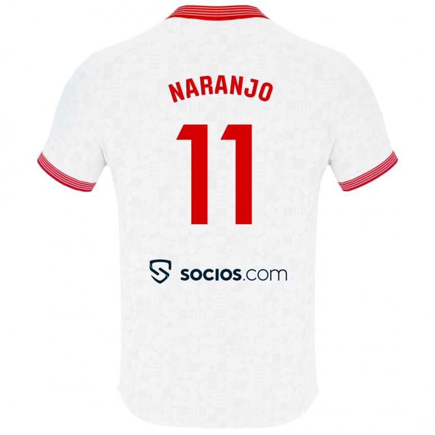 Kinder Mario Naranjo #11 Weiß Heimtrikot Trikot 2023/24 T-Shirt Belgien